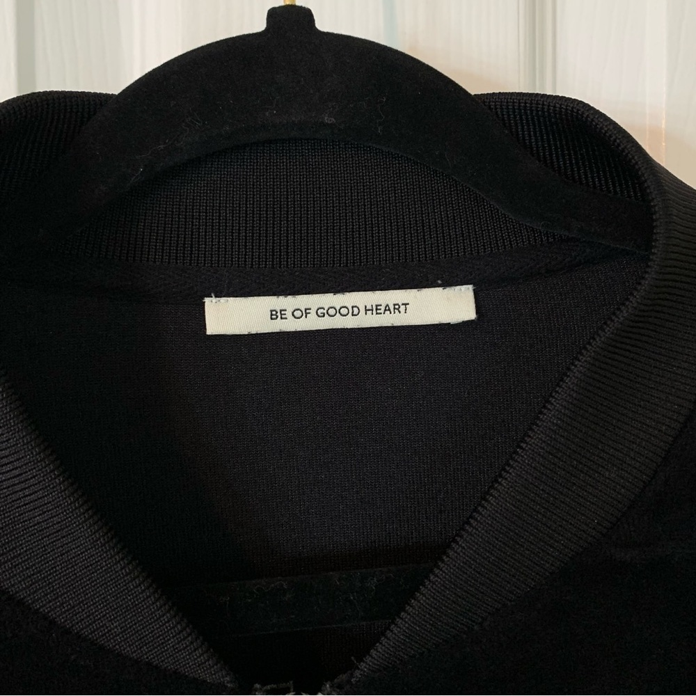 Etre Cecile Black Velour Bomber Bedazzled Logo Zip Up Jacket, size XL - Picture 3 of 9